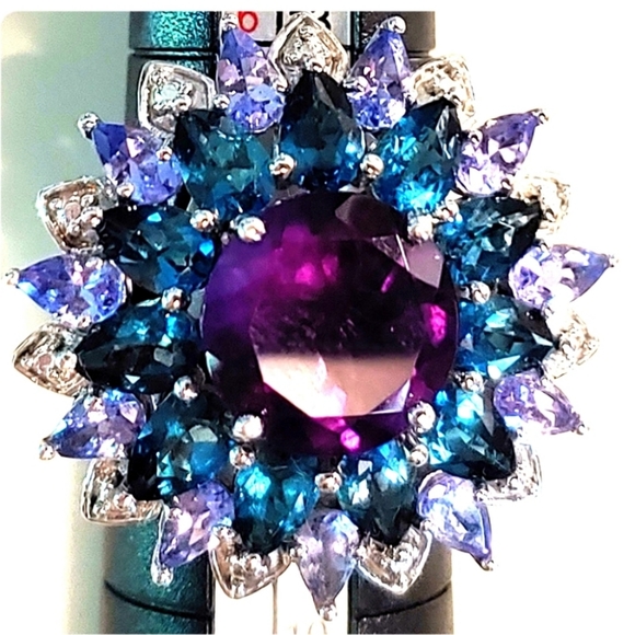 Colleen Lopez amethyst, topaz & tanzanite ring - Picture 8 of 8